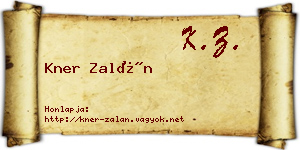 Kner Zalán névjegykártya