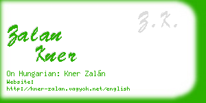 zalan kner business card