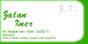 zalan kner business card